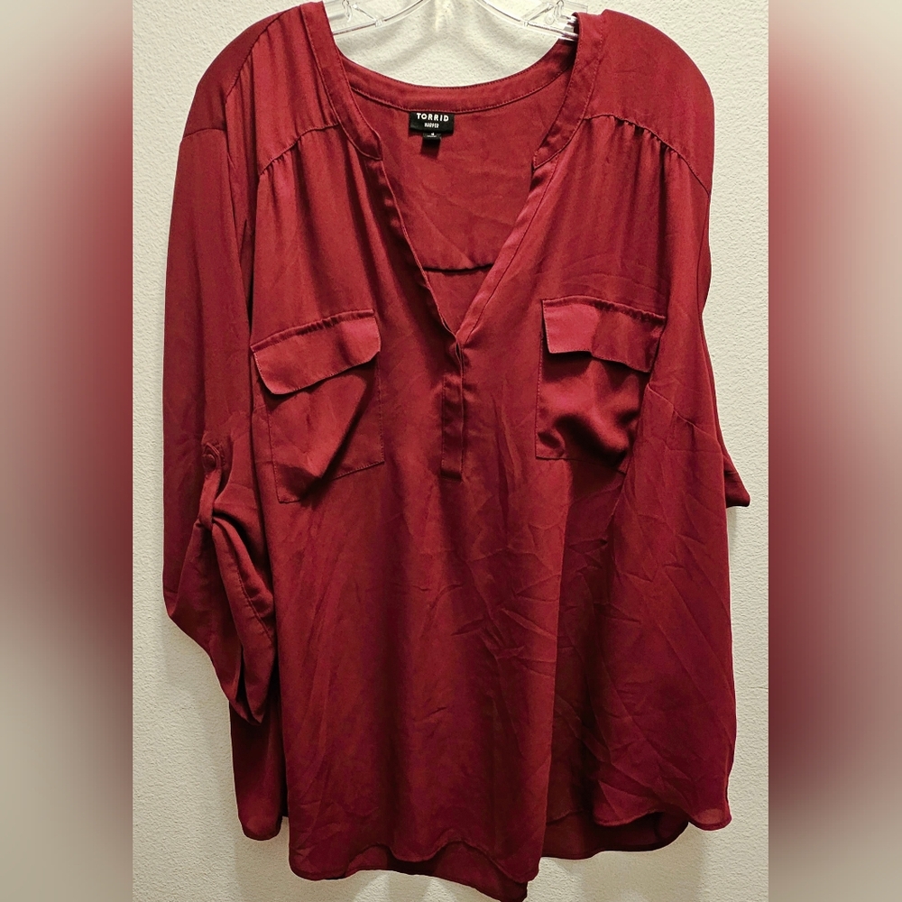 Women's Torrid Burgundy Blouse